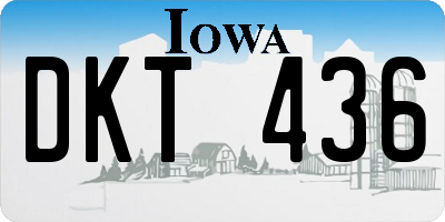 IA license plate DKT436