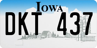 IA license plate DKT437