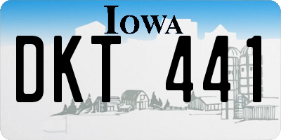 IA license plate DKT441