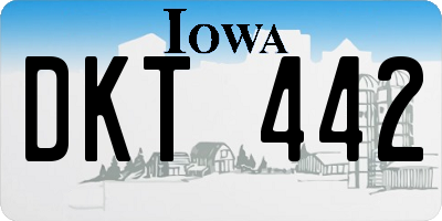 IA license plate DKT442