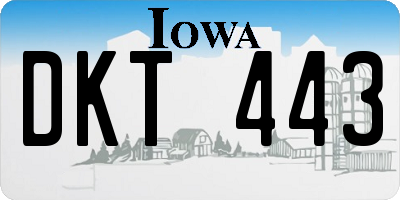 IA license plate DKT443