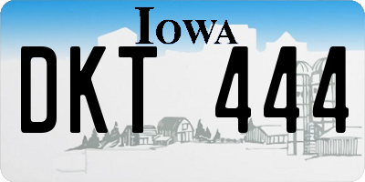 IA license plate DKT444