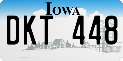 IA license plate DKT448