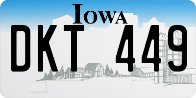 IA license plate DKT449