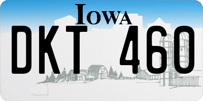 IA license plate DKT460