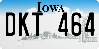 IA license plate DKT464