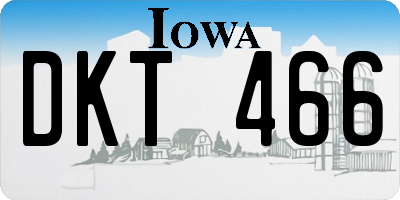 IA license plate DKT466
