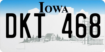 IA license plate DKT468