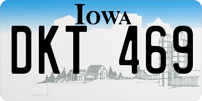 IA license plate DKT469