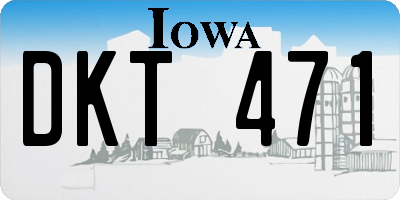 IA license plate DKT471