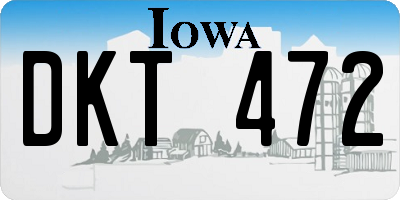 IA license plate DKT472