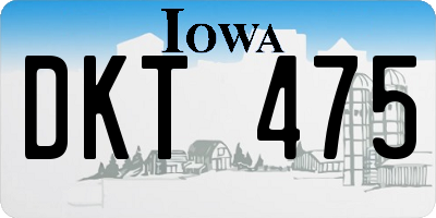 IA license plate DKT475