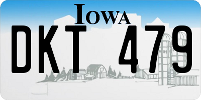 IA license plate DKT479
