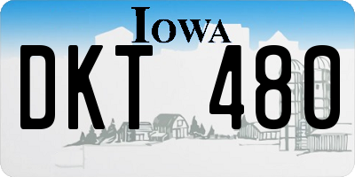 IA license plate DKT480