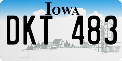 IA license plate DKT483