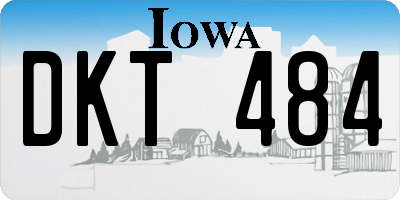 IA license plate DKT484