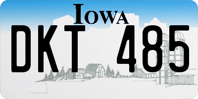 IA license plate DKT485