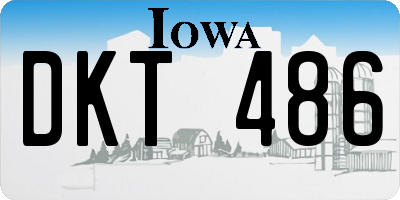 IA license plate DKT486