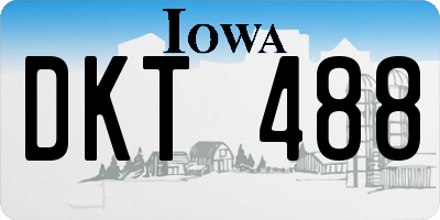 IA license plate DKT488