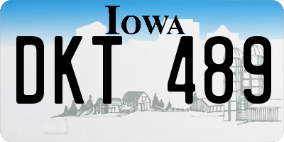 IA license plate DKT489