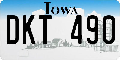 IA license plate DKT490