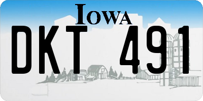 IA license plate DKT491