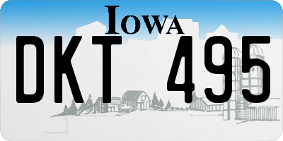 IA license plate DKT495