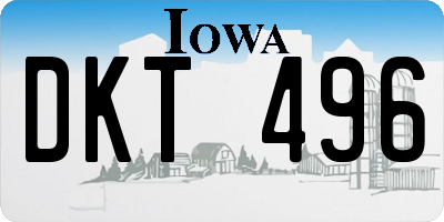 IA license plate DKT496