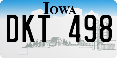 IA license plate DKT498