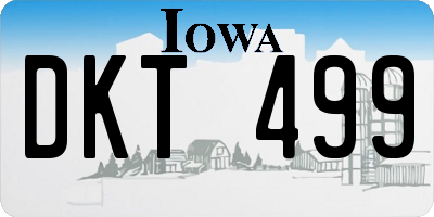 IA license plate DKT499