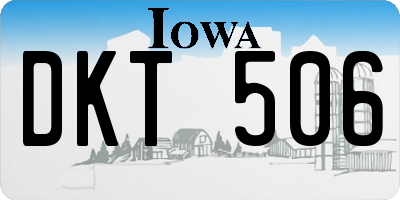 IA license plate DKT506