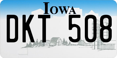 IA license plate DKT508