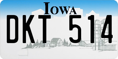 IA license plate DKT514