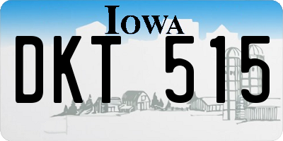 IA license plate DKT515