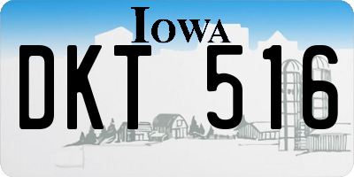 IA license plate DKT516