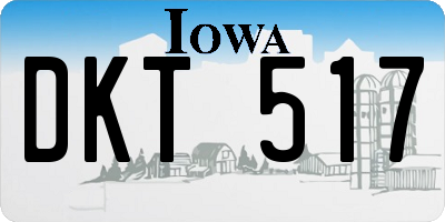 IA license plate DKT517