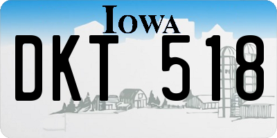 IA license plate DKT518