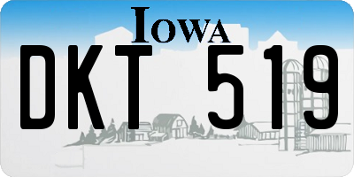 IA license plate DKT519