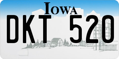 IA license plate DKT520