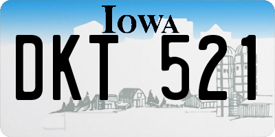 IA license plate DKT521