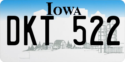 IA license plate DKT522