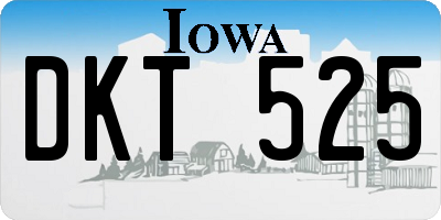 IA license plate DKT525