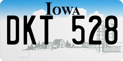 IA license plate DKT528