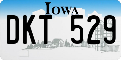 IA license plate DKT529