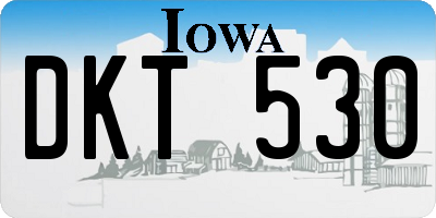 IA license plate DKT530