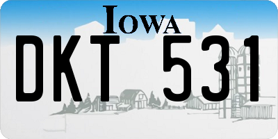 IA license plate DKT531