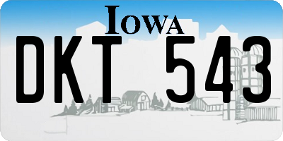 IA license plate DKT543