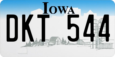 IA license plate DKT544