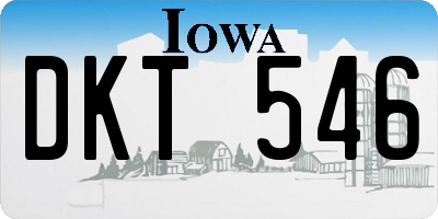 IA license plate DKT546