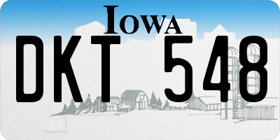 IA license plate DKT548